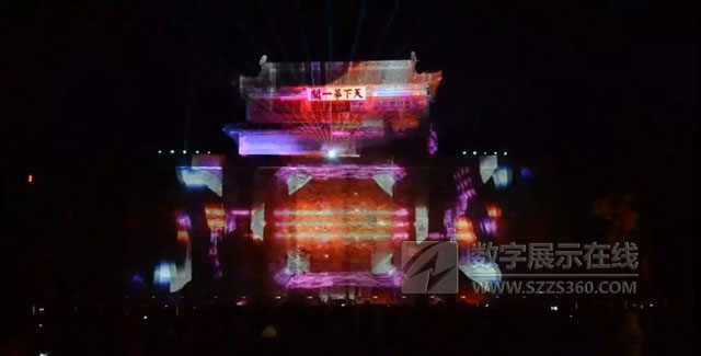 山海關(guān)3D Mapping古建光影秀演繹榮耀與今朝